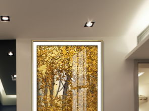 欧式复古金色油画发财树玄关背景墙图片下载 抽象装饰画大全 现代简约装饰画编号 19139990