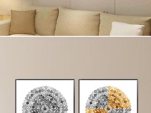 创意简约北欧水彩圆点金箔画客厅挂画装饰画图片下载 抽象装饰画大全 现代简约装饰画编号 18570887