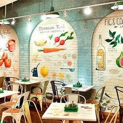 餐厅手绘墙效果图