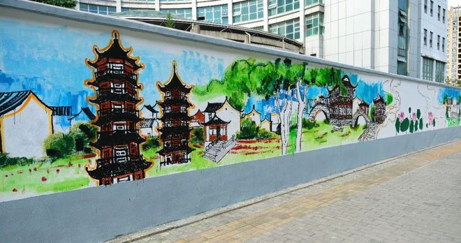 天呐长达230米的手绘墙惊现南翔忍不住多看几眼