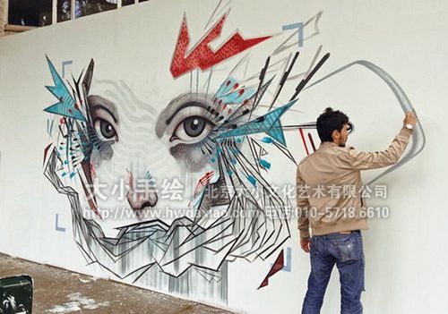 深邃的双眼 街头墙绘艺术的灵魂表达